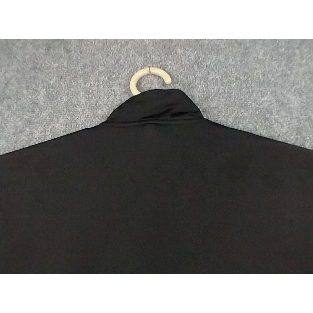 Adidas Mens Track Jacket‎ Black White 3 Stripe Full Zip Sportswear Size Medium